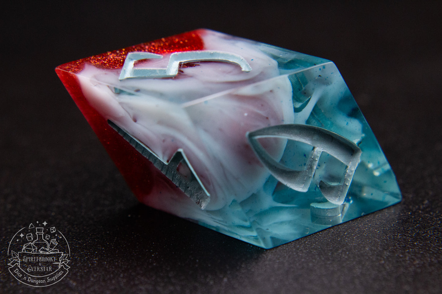 Emberfrost Pointy Polyhedral Dice set