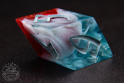 Emberfrost Pointy Polyhedral Dice set