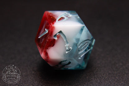 Emberfrost Pointy Polyhedral Dice set