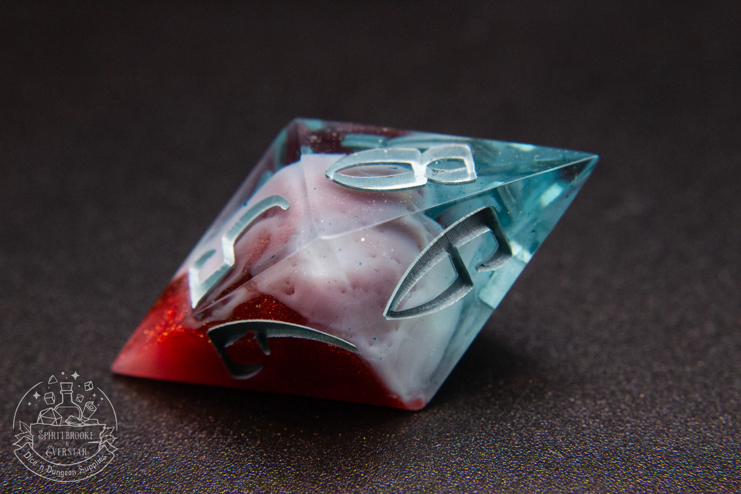 Emberfrost Pointy Polyhedral Dice set