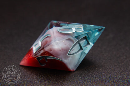 Emberfrost Pointy Polyhedral Dice set