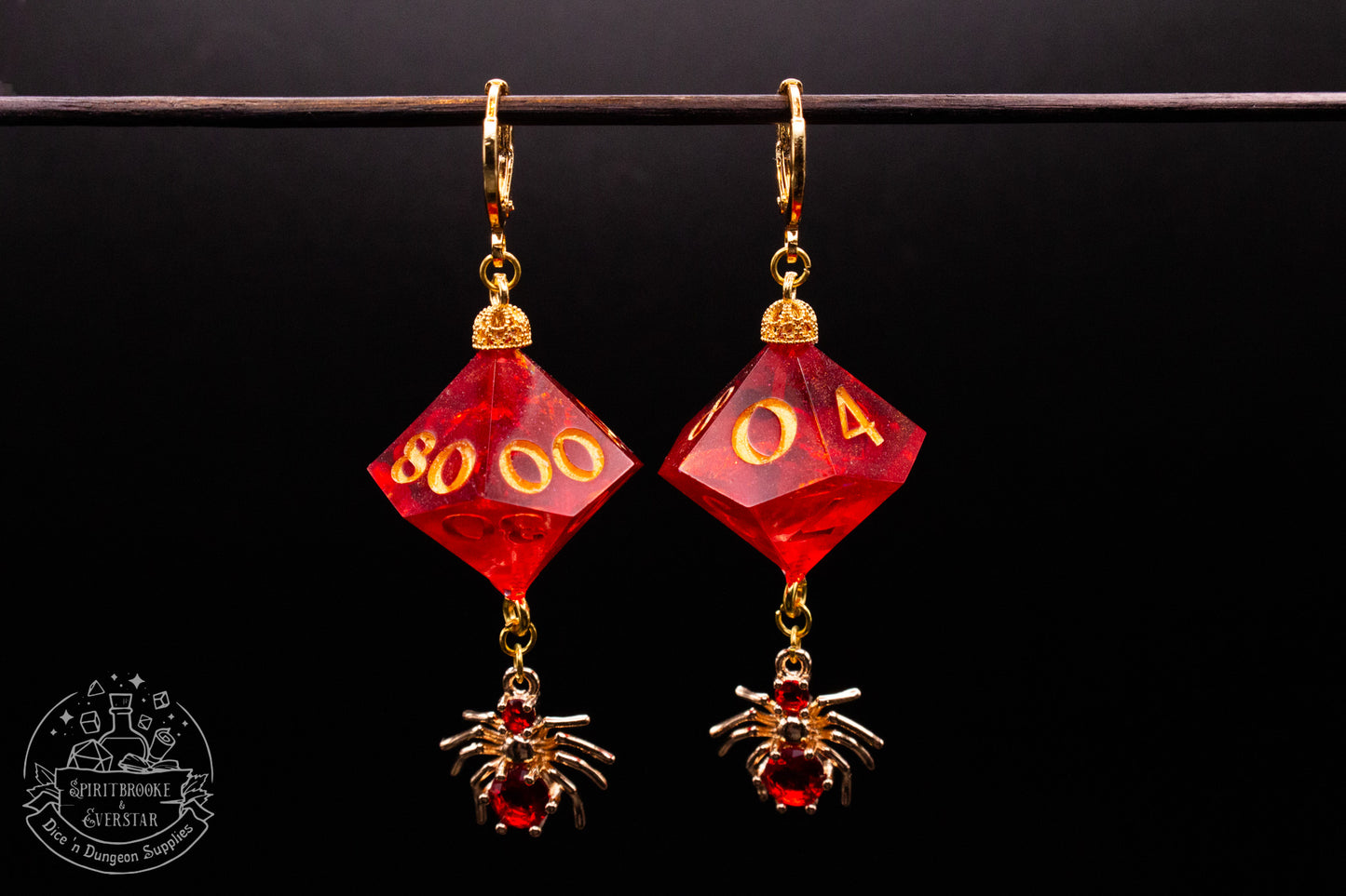 Red Widow D10 + D100 Earrings