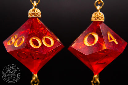 Red Widow D10 + D100 Earrings
