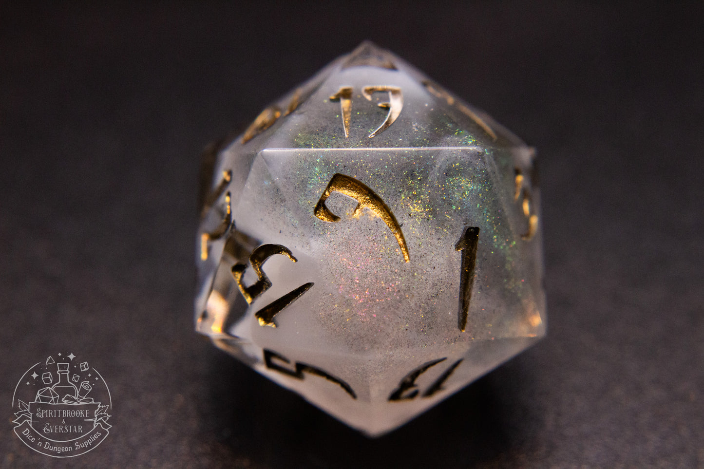 Spiritglass Pointy Polyhedral Dice set