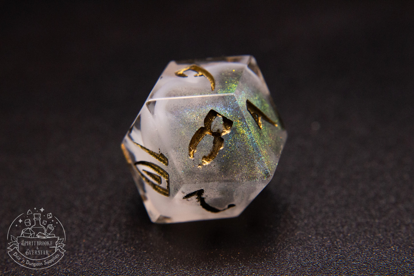 Spiritglass Pointy Polyhedral Dice set