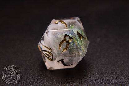 Spiritglass Pointy Polyhedral Dice set