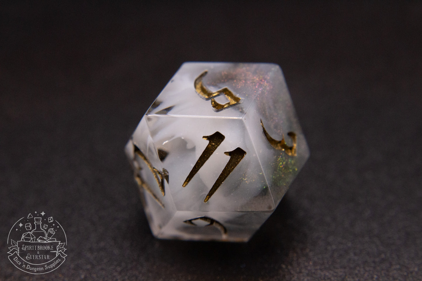 Spiritglass Pointy Polyhedral Dice set