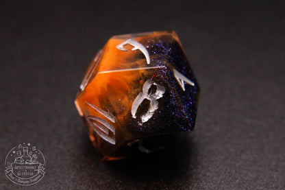 Hallows Ember Pointy Polyhedral Dice set