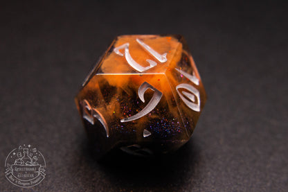Hallows Ember Pointy Polyhedral Dice set