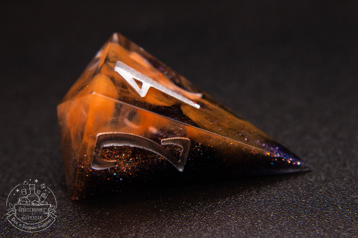 Hallows Ember Pointy Polyhedral Dice set