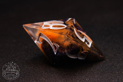 Hallows Ember Pointy Polyhedral Dice set