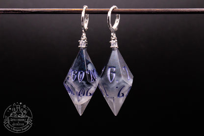 Silver Frost D10 + D100 Pointy Earrings