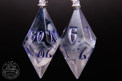Silver Frost D10 + D100 Pointy Earrings