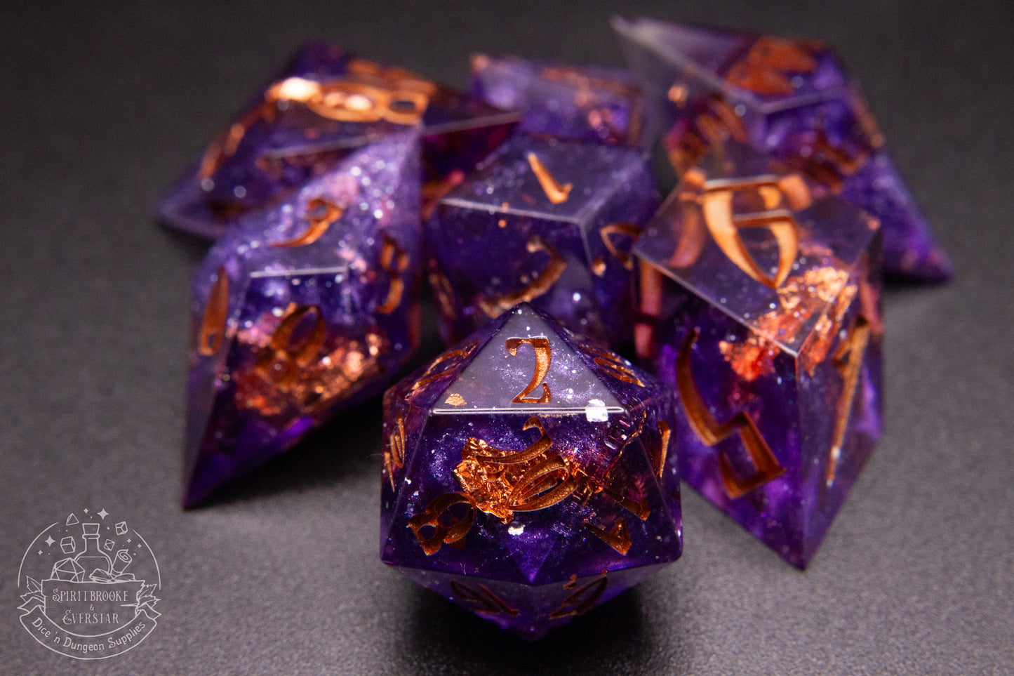 AetherFire Pointy Polyhedral Dice set
