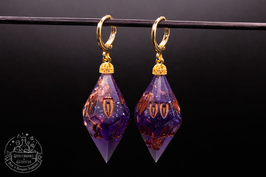 AetherFire D10 + D100 Pointy Earrings