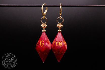 Ruby D10 + D100 Pointy Earrings