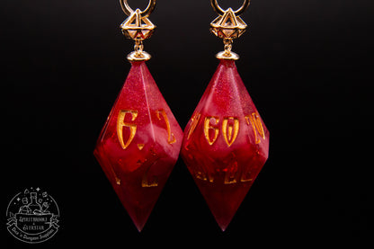 Ruby D10 + D100 Pointy Earrings