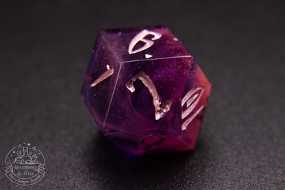 Cursed Rose Pointy Polyhedral Dice set