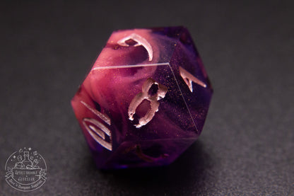 Cursed Rose Pointy Polyhedral Dice set