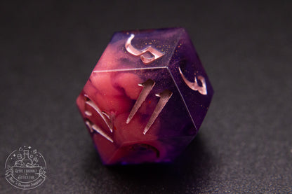 Cursed Rose Pointy Polyhedral Dice set