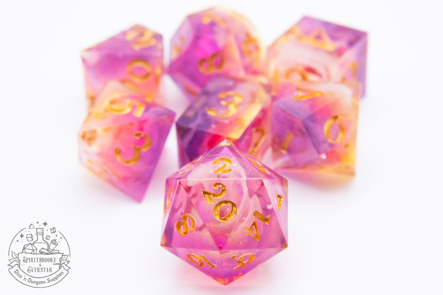 Sunset Polyhedral Dice set