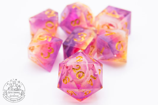 Sunset Polyhedral Dice set