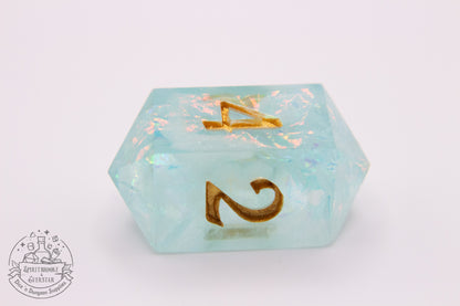 Ethereal Blue Polyhedral Dice set