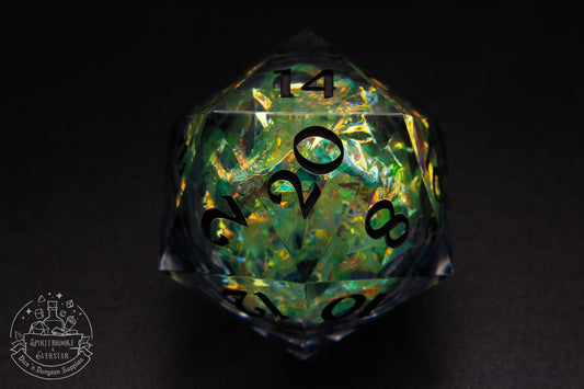 Elderglow Liquid Core 35 mm handmade D20 Chonk