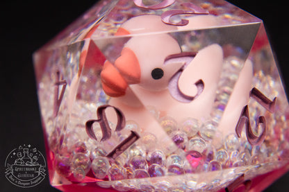 Pink Ducky 35 mm handmade D20 Chonk