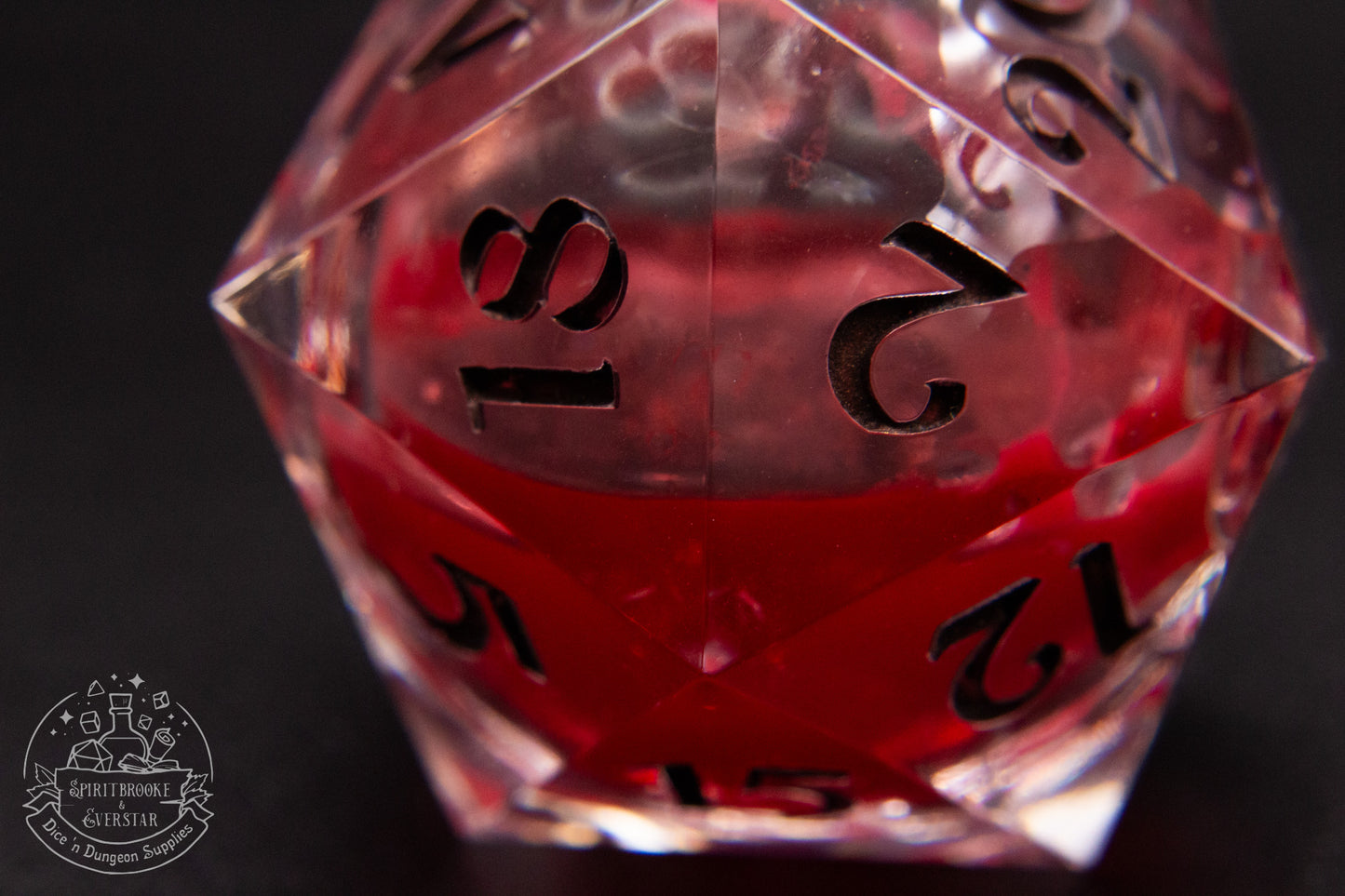 Blood Liquid Core 35 mm handmade D20 Chonk