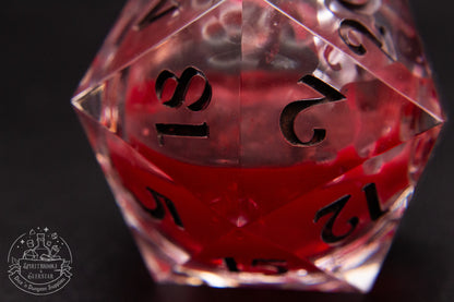 Blood Liquid Core 35 mm handmade D20 Chonk