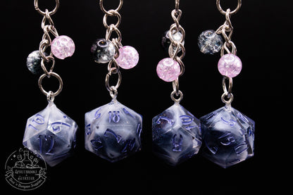 Silverfrost Dice Keychains