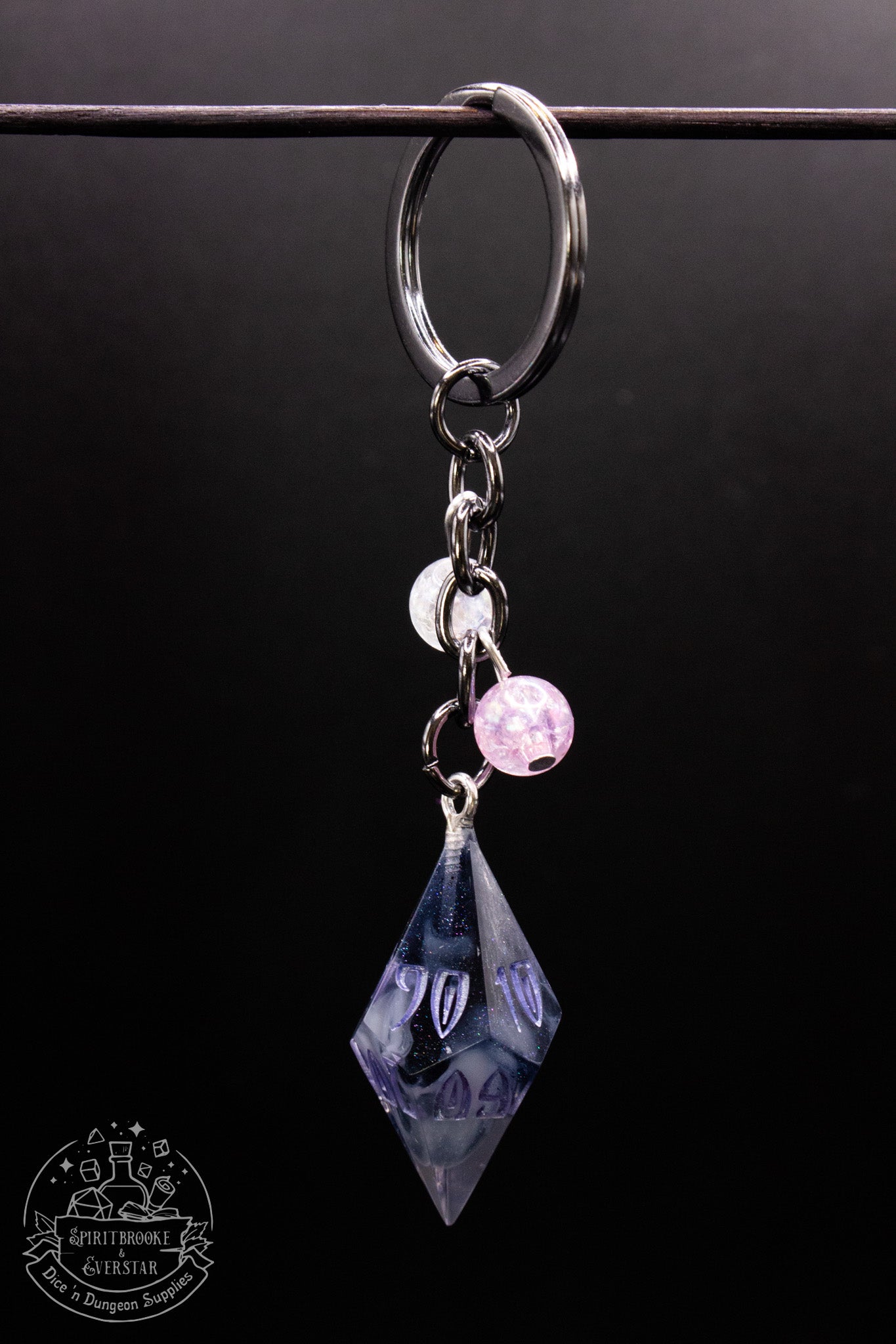 Silverfrost Dice Keychains