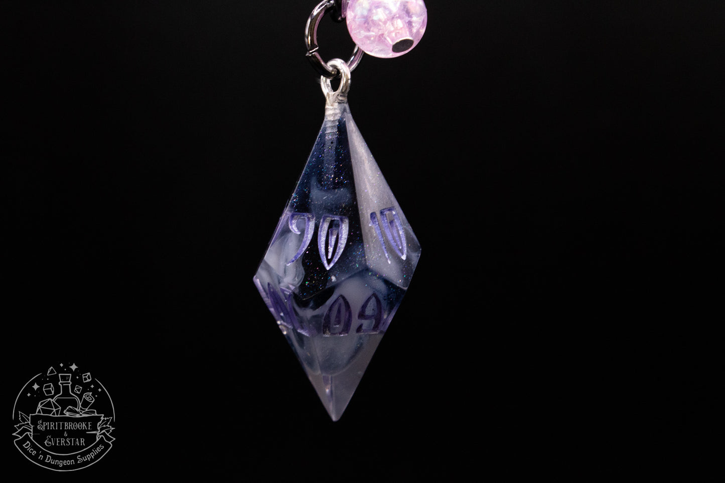 Silverfrost Dice Keychains