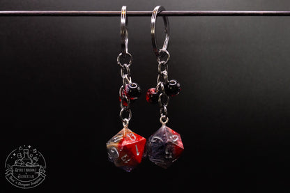 Crimson Dice Keychains