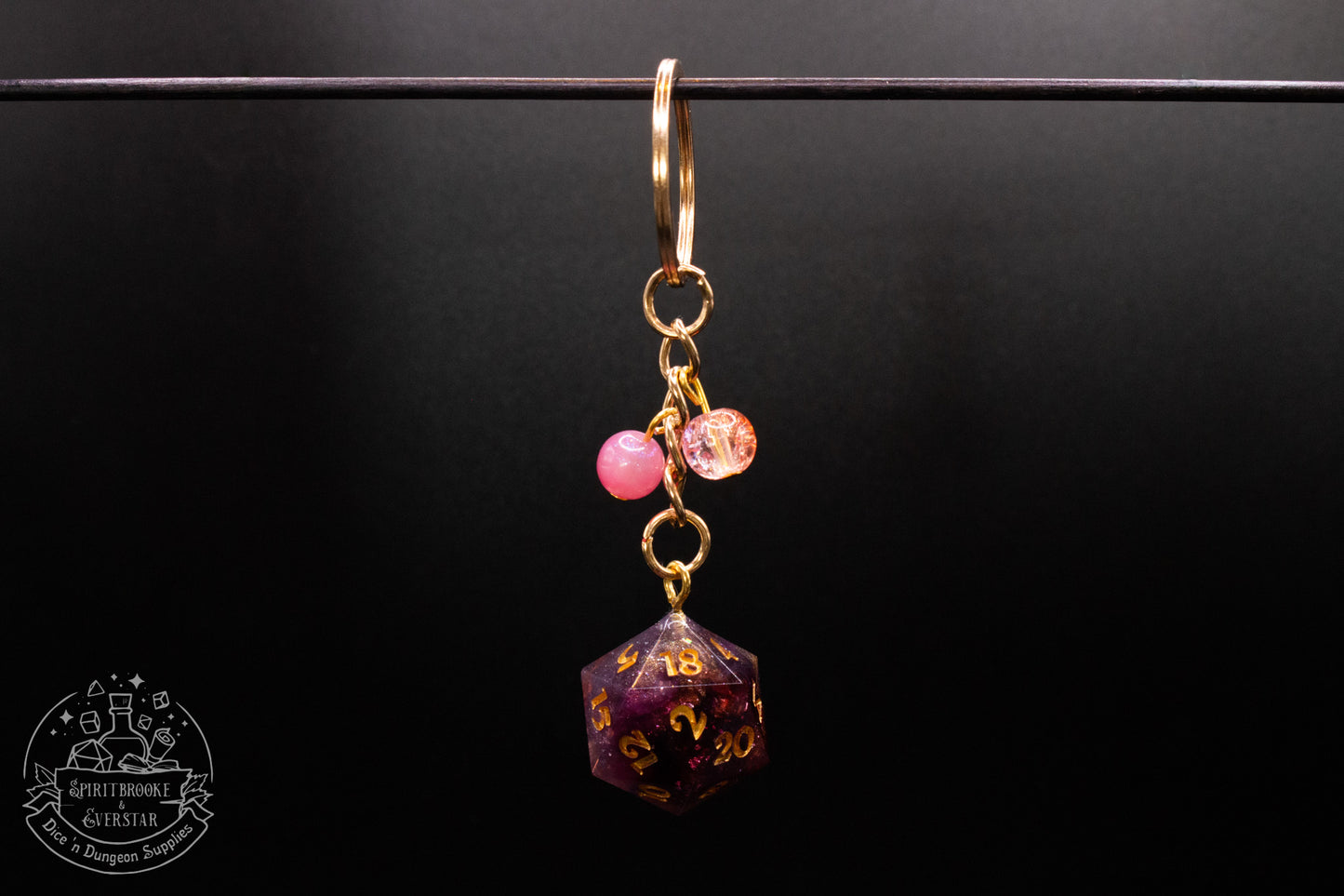 Cozy Red Wine Dice Keychains