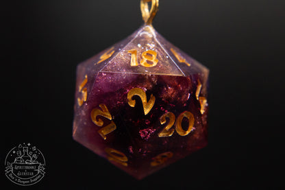 Cozy Red Wine Dice Keychains