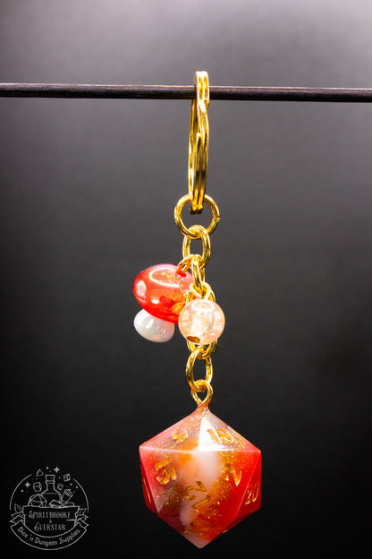 Solar Flare Dice Keychains