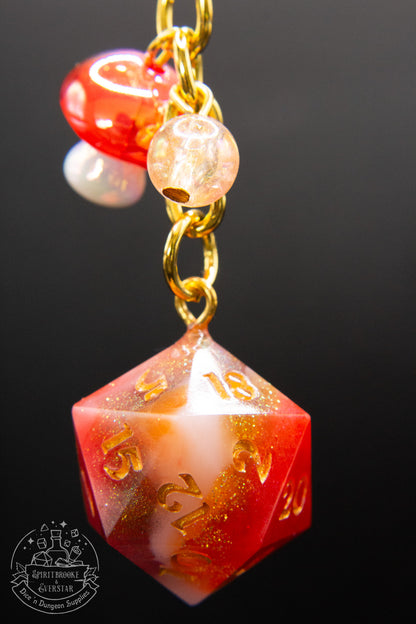 Solar Flare Dice Keychains