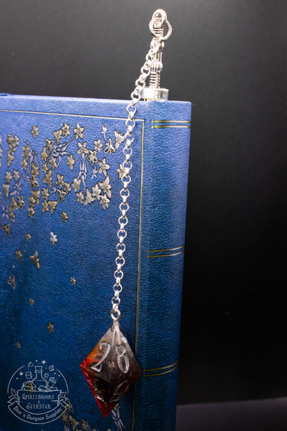 Dice Bookmark Brass, Black Red and Silver