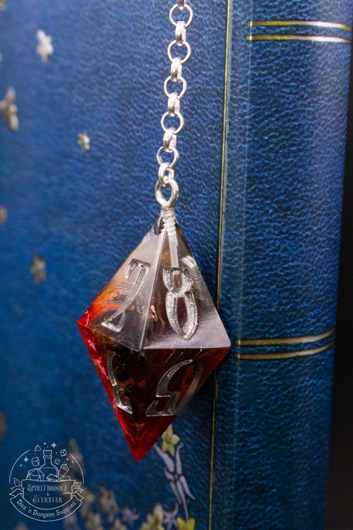 Dice Bookmark Brass, Black Red and Silver