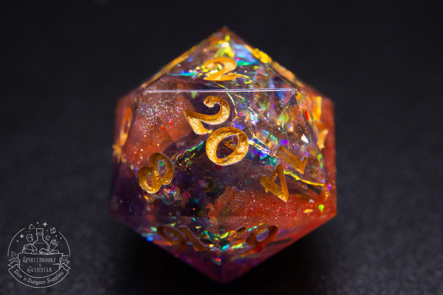 Sorcerers Confetti Handmade Single D20