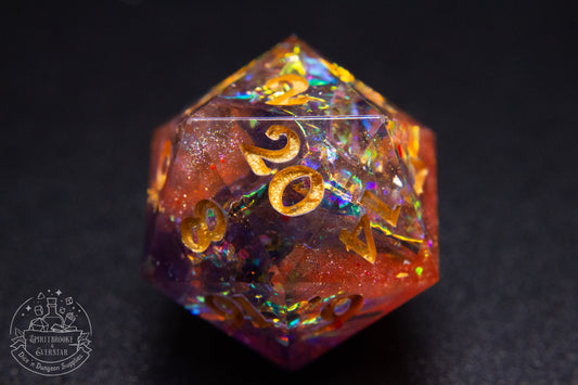 Sorcerers Confetti Handmade Single D20