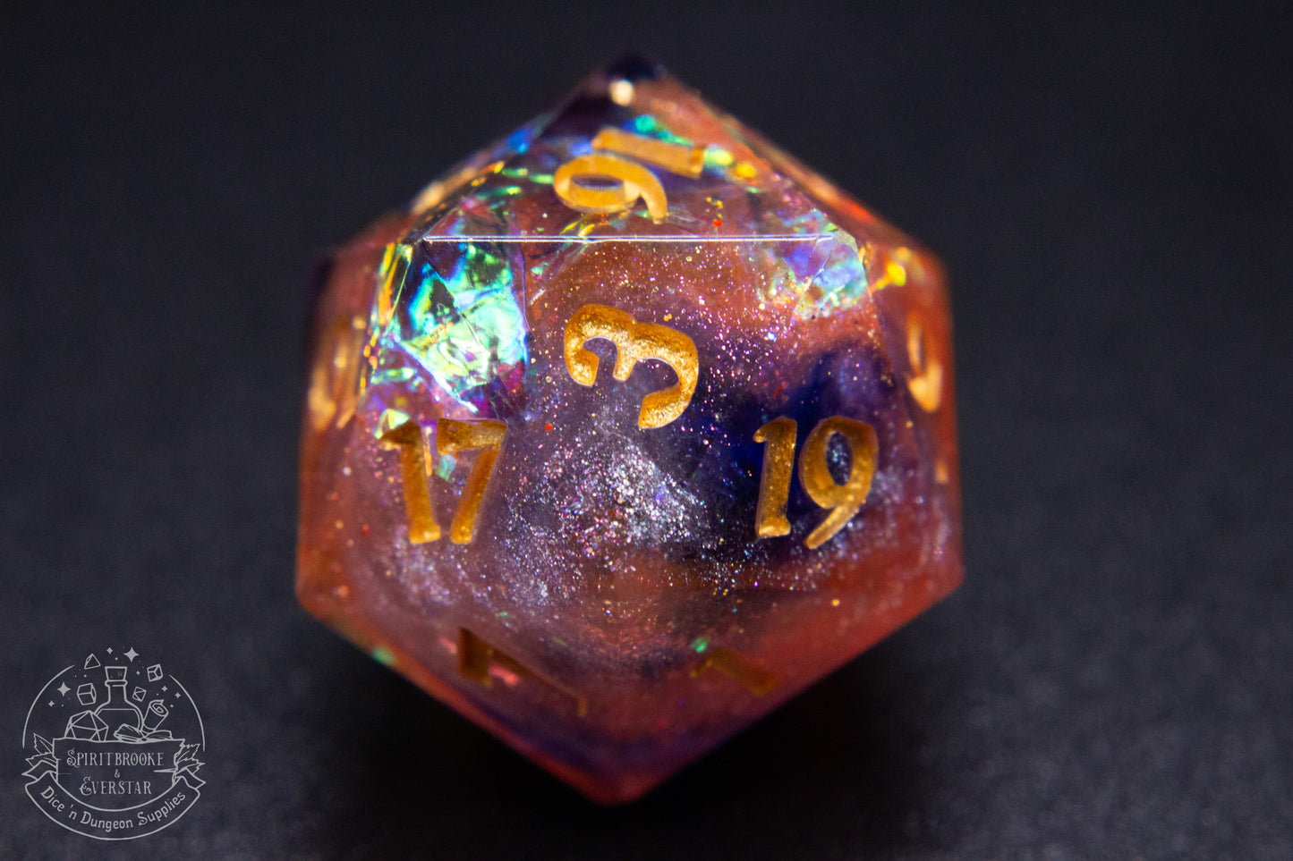Sorcerers Confetti Handmade Single D20