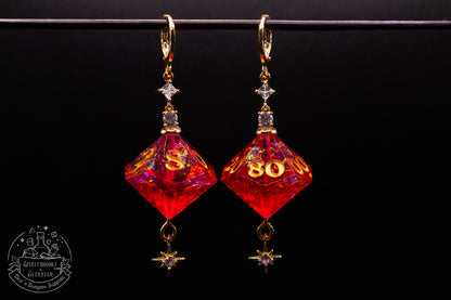 Ruby Starburst D10 + D100 Earrings