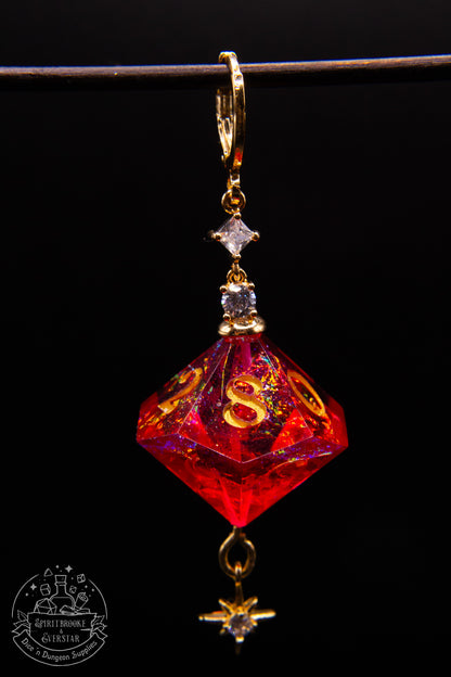 Ruby Starburst D10 + D100 Earrings