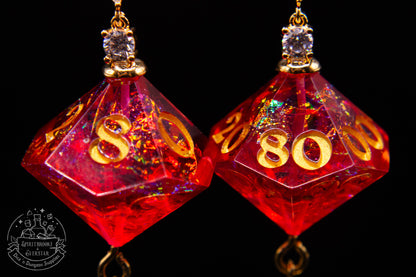 Ruby Starburst D10 + D100 Earrings