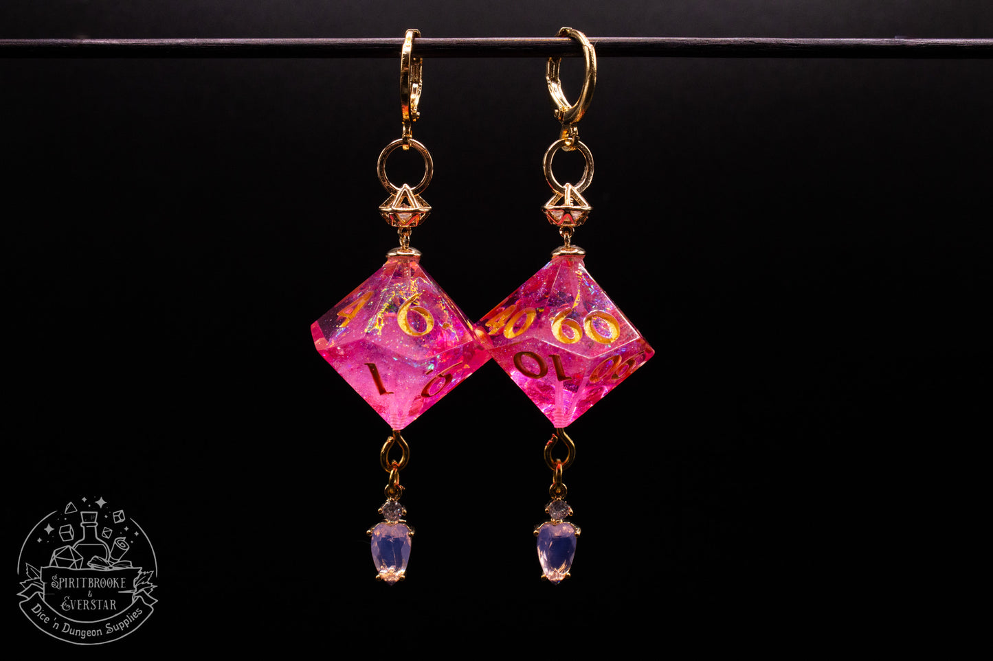 Rainbow Dragonberry D10 + D100 Earrings