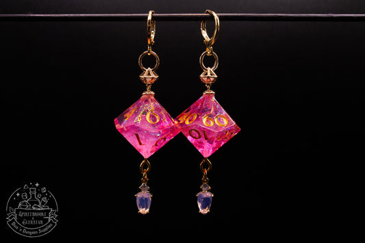 Rainbow Dragonberry D10 + D100 Earrings