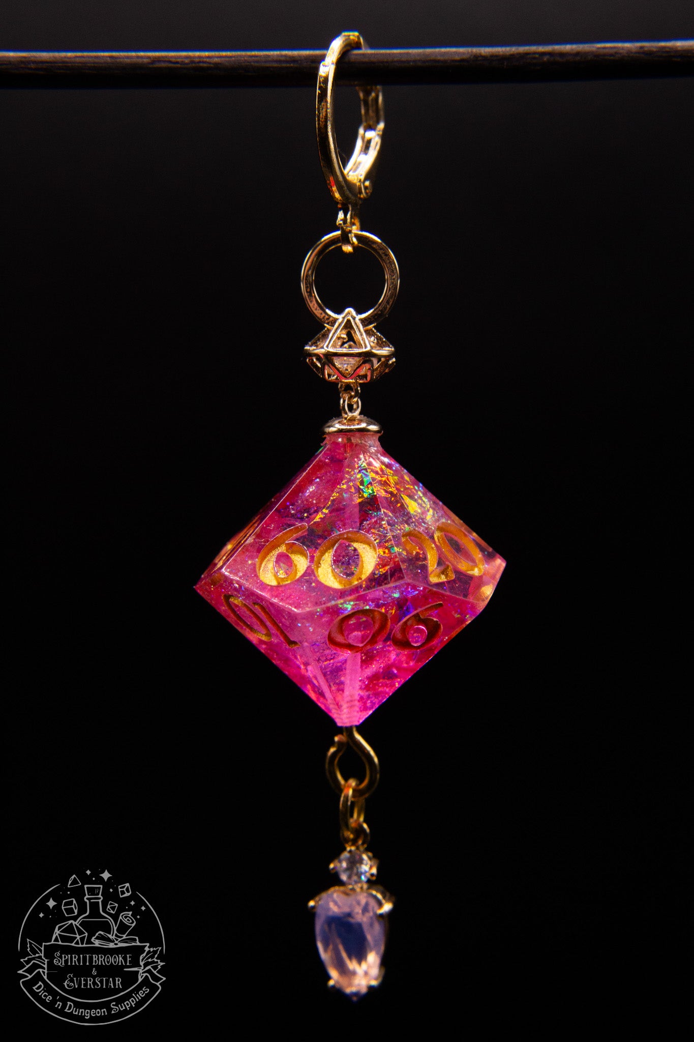 Rainbow Dragonberry D10 + D100 Earrings